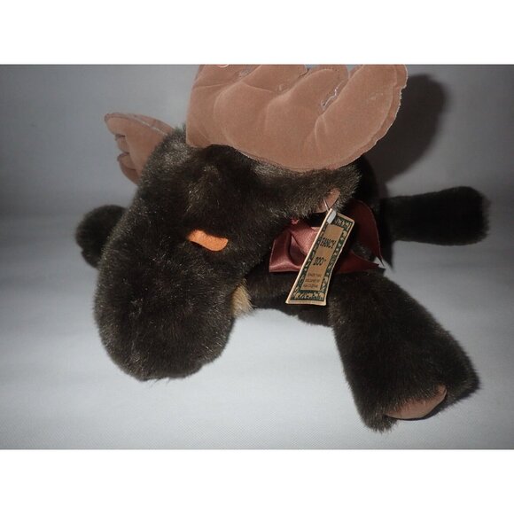 Fancy Zoo Plush Moose Stuffed Floppy Animal 15" New Soft - Picture 2 of 5